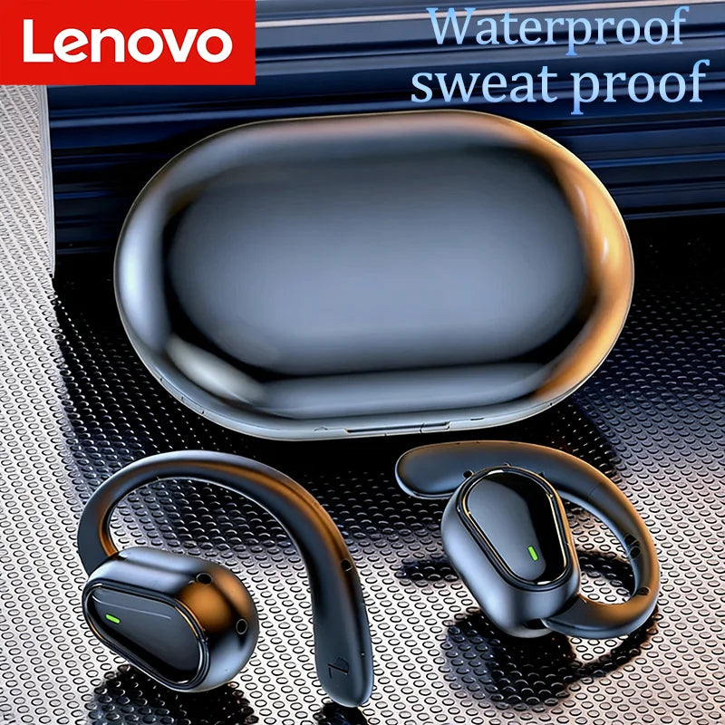 Lenovo Bluetooth 5.3 Headphones Ear Hook Earphones Wireless Earphones HiFi Stereo Waterproof Headset Noise Reduction Earbuds
