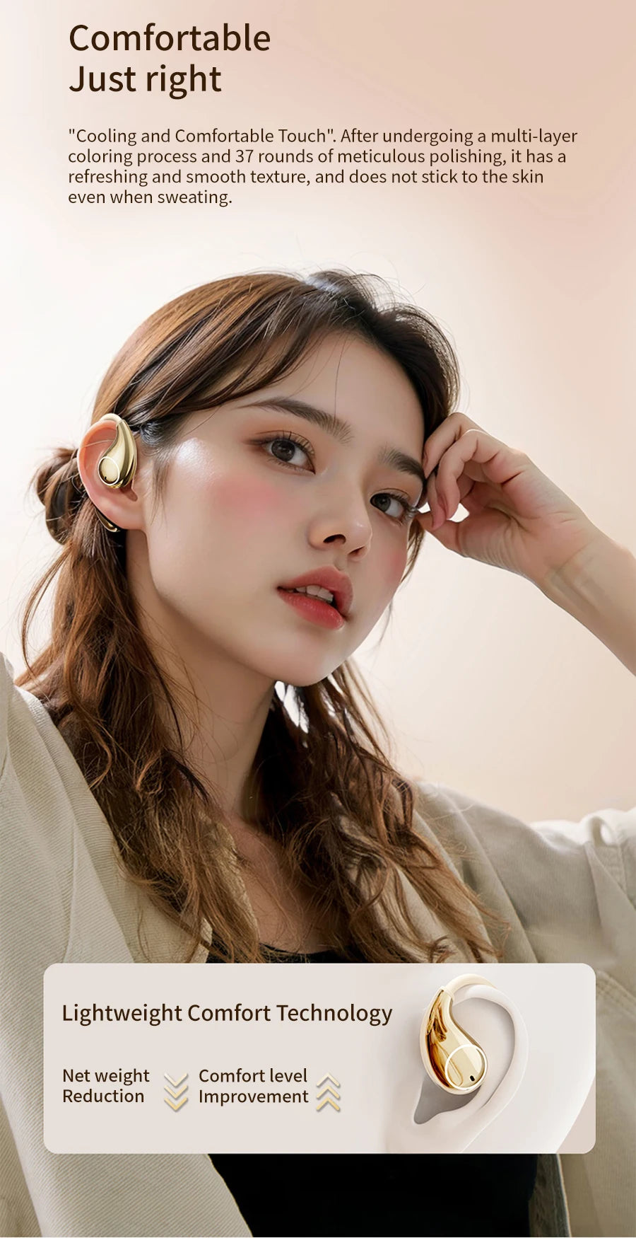 Lenovo Tws Wireless Ear Hook Earbuds Endurance Hifi Stereo Sound Anti-Fall Built-In Mic Perfect Bass Secure Running Earphones