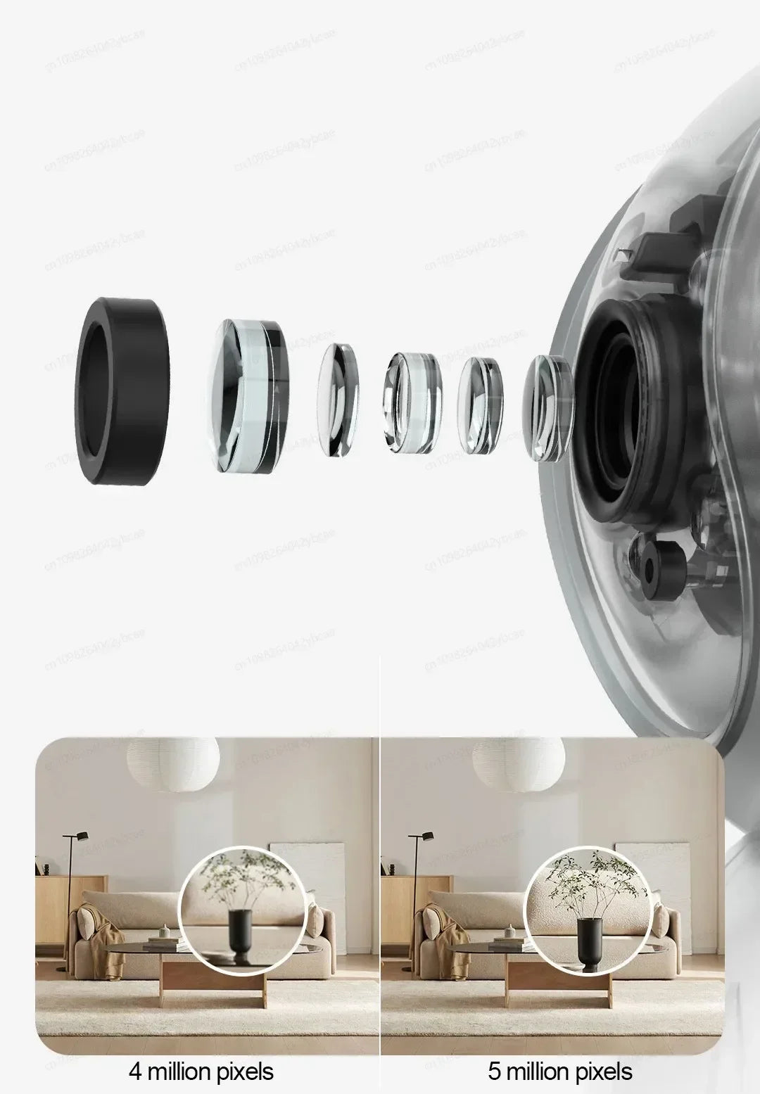 XIAOMI Smart Camera 3 Chinese Version,3K Ultra-clear HD,360° Pan-Tilt-Zoom,AI Human Detection,5 Megapixel Two-Way Voice Calls