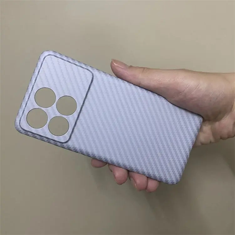 Carbon Fiber Hard Back Cover, Shockproof Case, Xiaomi 14, 13T, 13, 12T, 12, 11, 10, Poco X6, F5 Pro