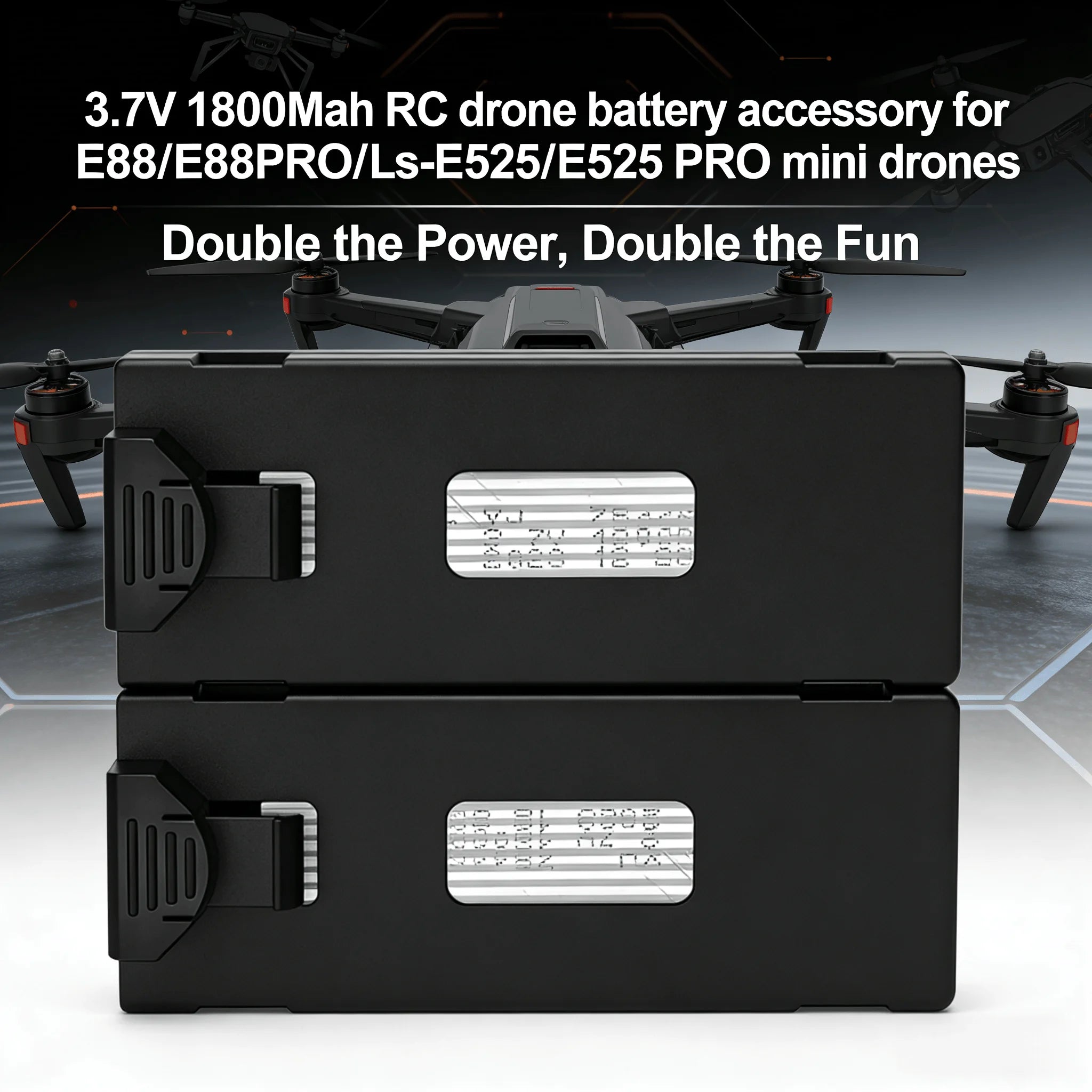 For E88 E88PRO Ls-E525 E525 PRO: 3.7V 1800Mah Mini Uav Drone Battery Accessory Special Rc Part 1/2/3/4/5/6Pcs