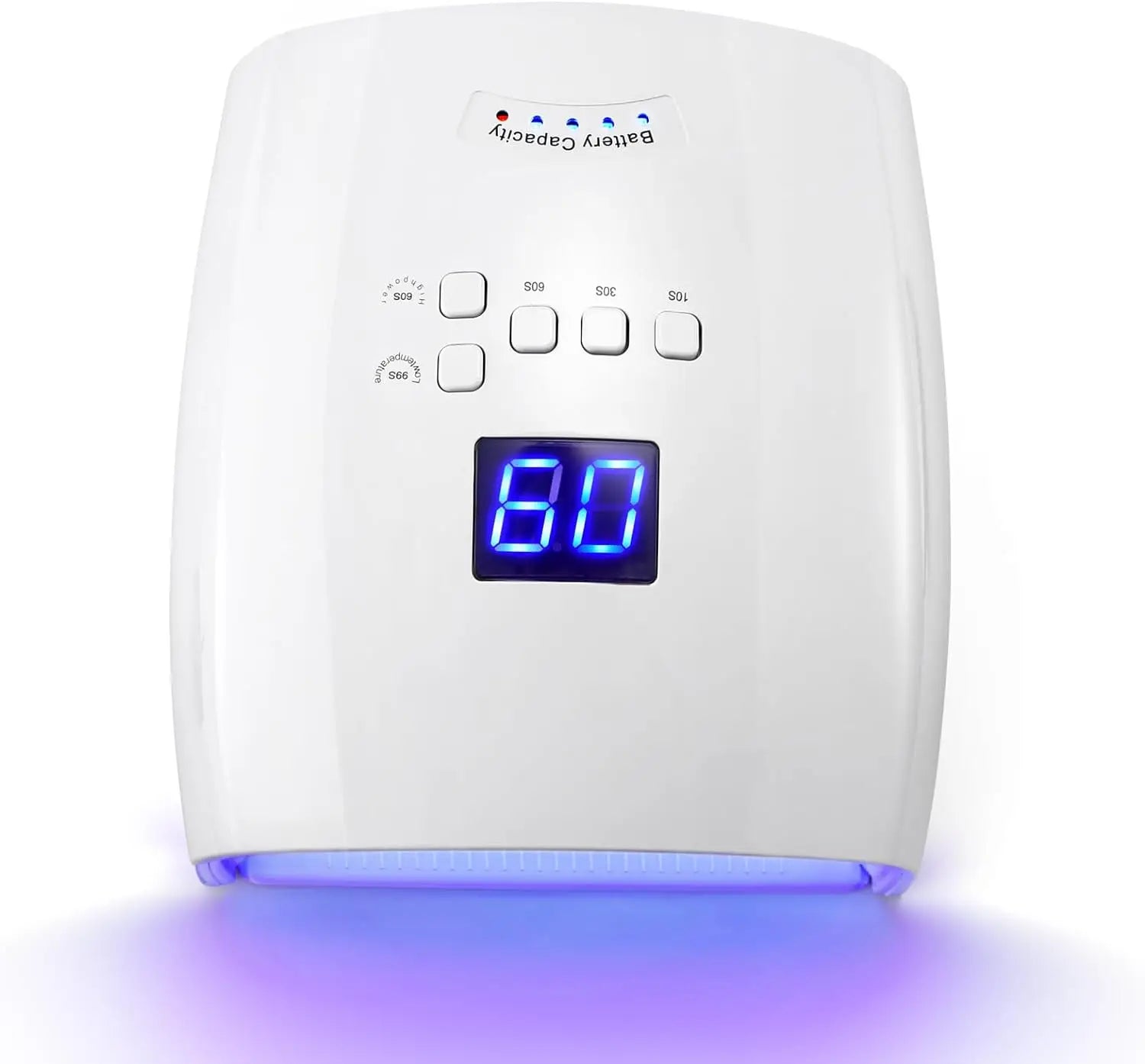 Rechargeable UV LED Nail Lamp 66W Lamp for Manicure with LCD Screen 4 Timer Settings Nail Art Manicure Tools for Home and Salon