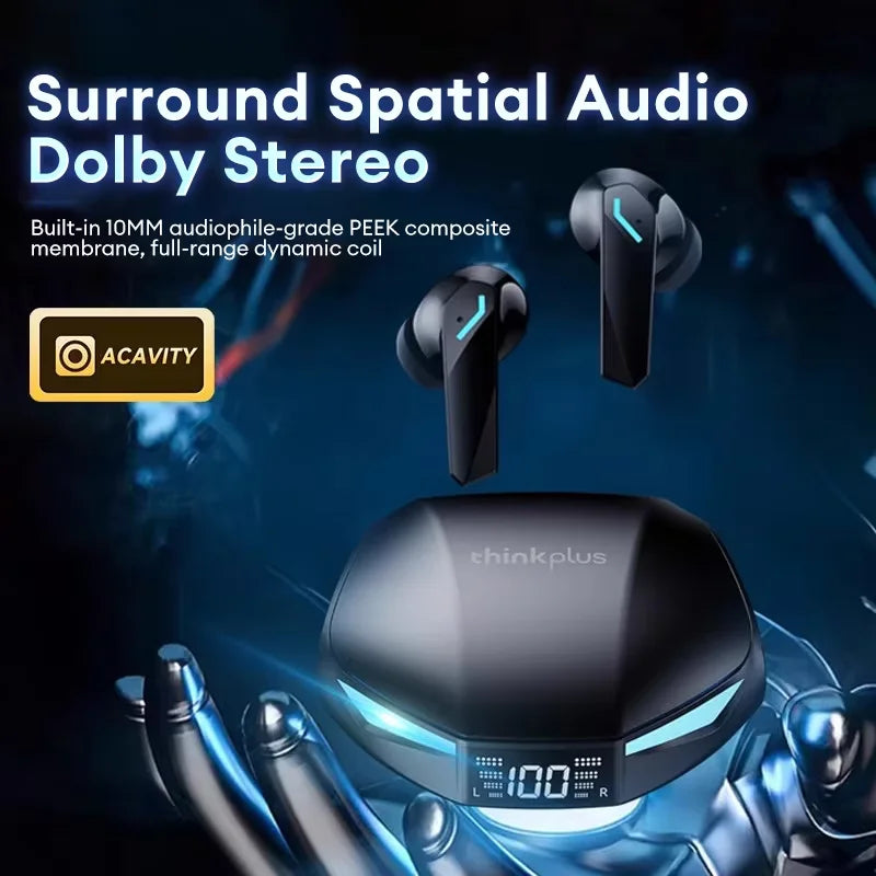 New Lenovo XT53 Bluetooth V5.4 Earphones Ultra Low Latency With Long Standby Headphones HD Call Dolby Stereo Sound Music Earbuds