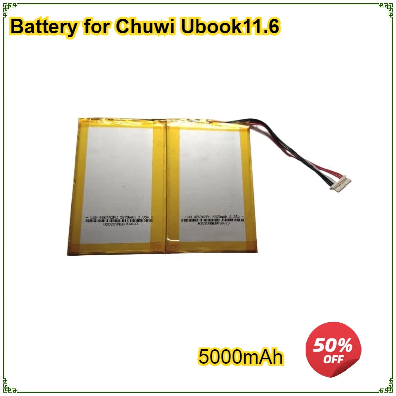 Battery for Chuwi Ubook 11.6 Tablet Battery New Lithium Polymer Rechargeable Battery Pack Replacement  3.85V 5000mAh