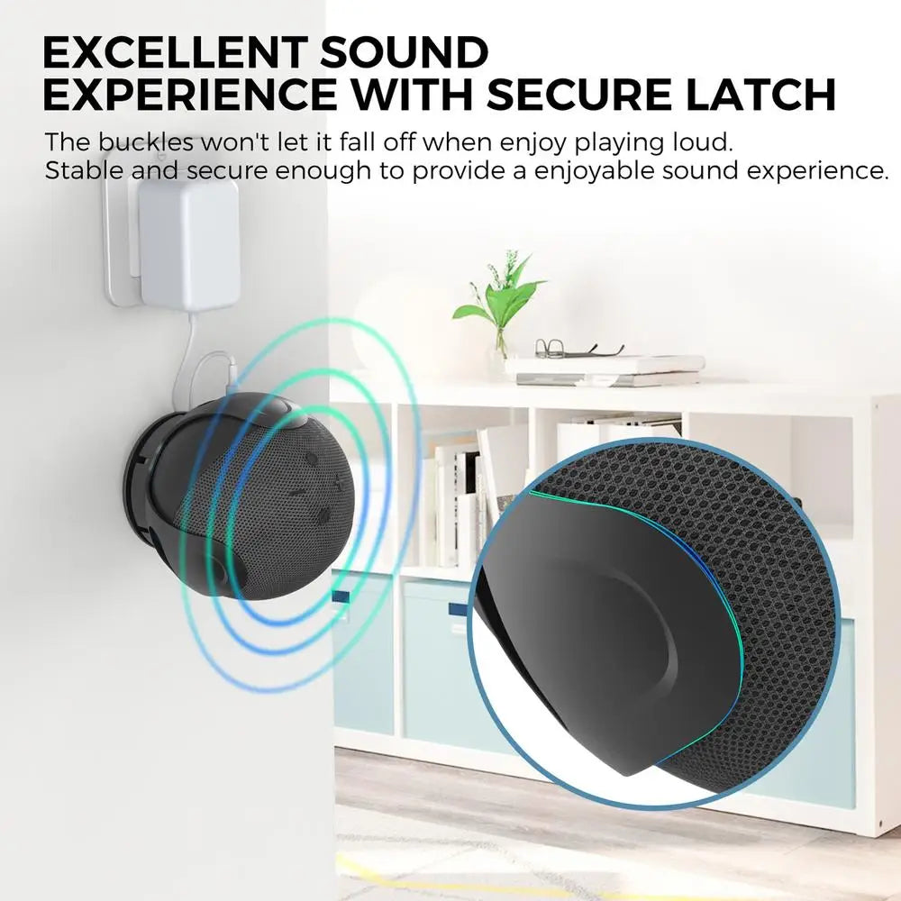 Wall Mount Holder For AmazonEcho Dot 5/4 Sound Box Case Holder For Echo Dot 4 5 Wall Mount Stand For Space-Saving