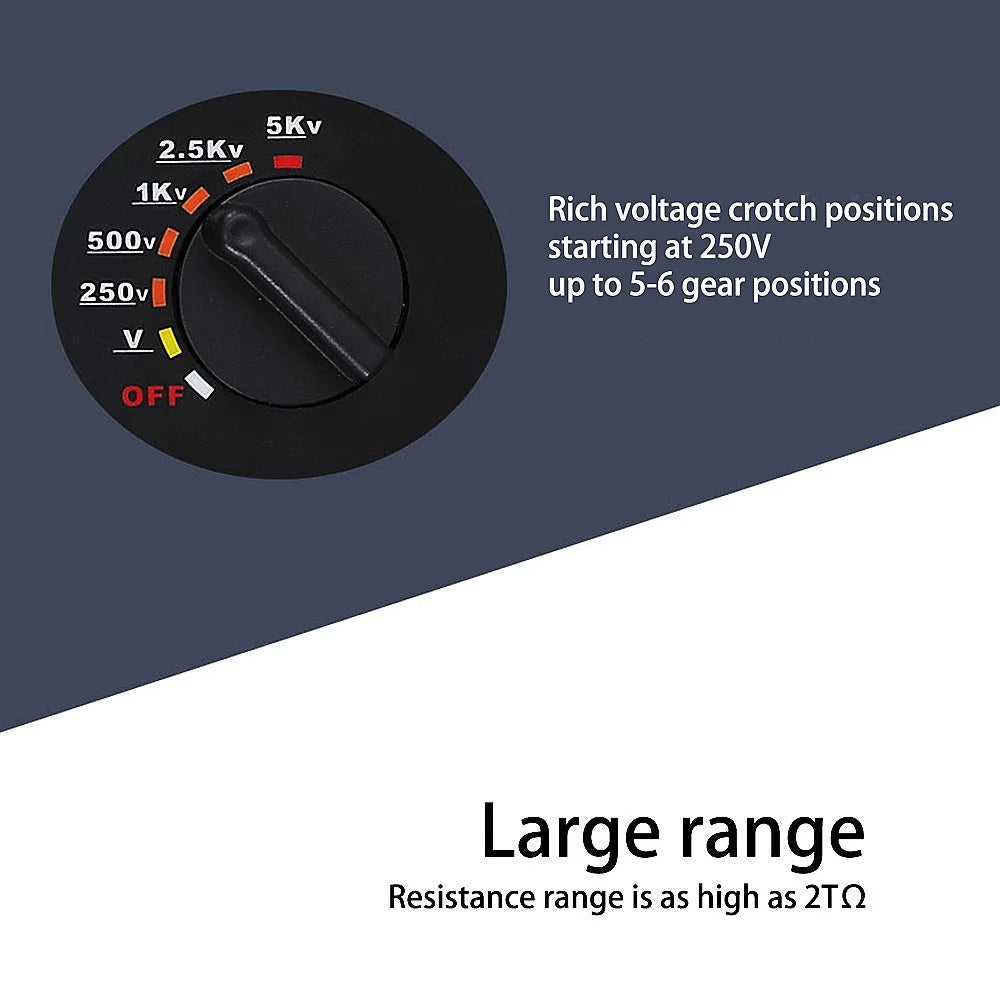 ETCR3500 ETCR3500B High Voltage Insulation Resistance Tester 5KV 10KV 5TΩ Digital Earth Resistance Multimeter RAMP FR DAR STEP