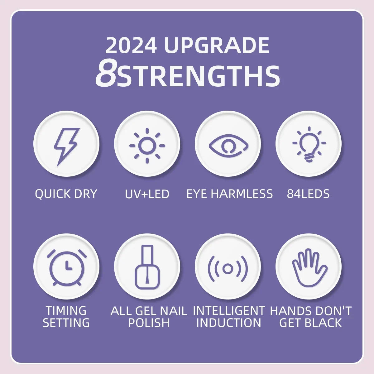 380W UV LED Lamp For Nail Manicure 84LEDS Professional Gel Polish Drying Lamps With Timer Auto Sensor Manicure Salon Tool