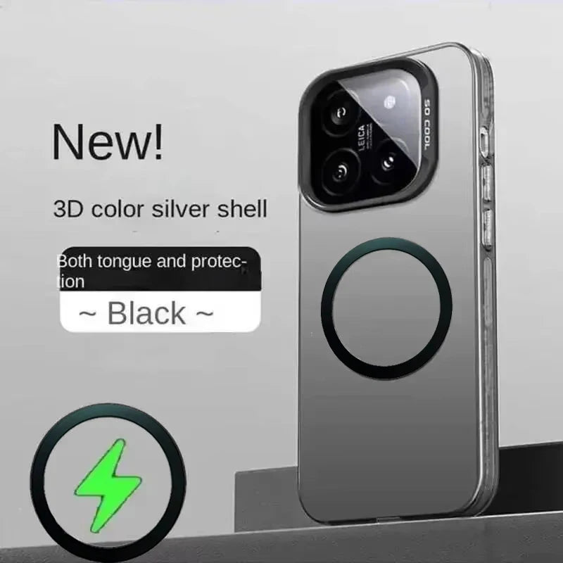 For Magsafe Wireless Charging Matte Frosted Case For Xiaomi 14 15 15T 13T 14T Pro Poco X6 F6 F8 F7 M6 X7Pro c85 Shockproof Cover