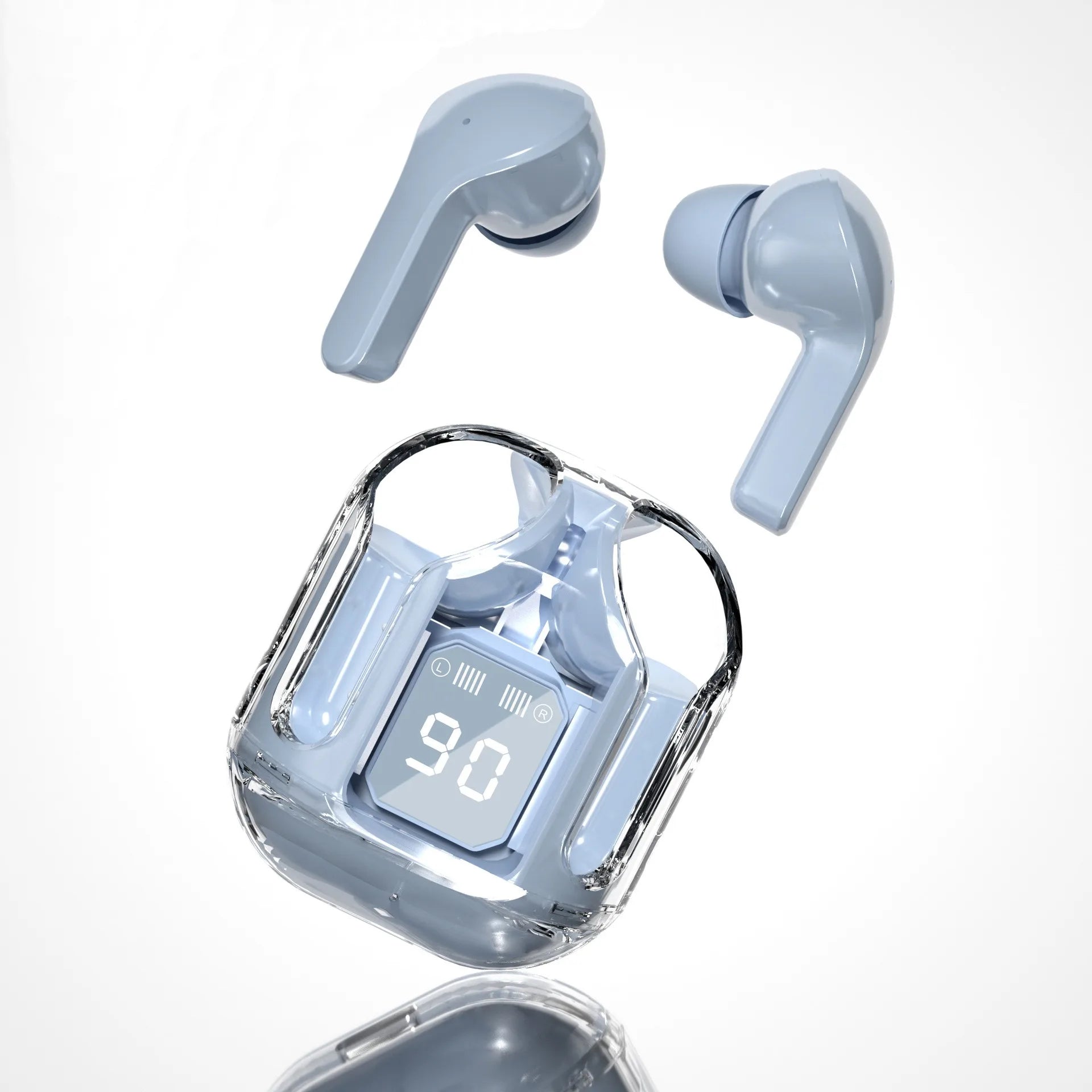 T6 TWS Earbuds Wireless Bluetooth 5.0 with LED Display Earphone ENC Sport Gaming Headsets Noise Reduction Mic Stereo Headphones