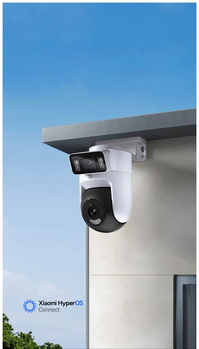 XIAOMI New Outdoor Camera 4 Dual Camera Version，360° 5MP 3K，Audible Visual Alarm，Two-Way Audio，IP66，Chinese Version With Adapter