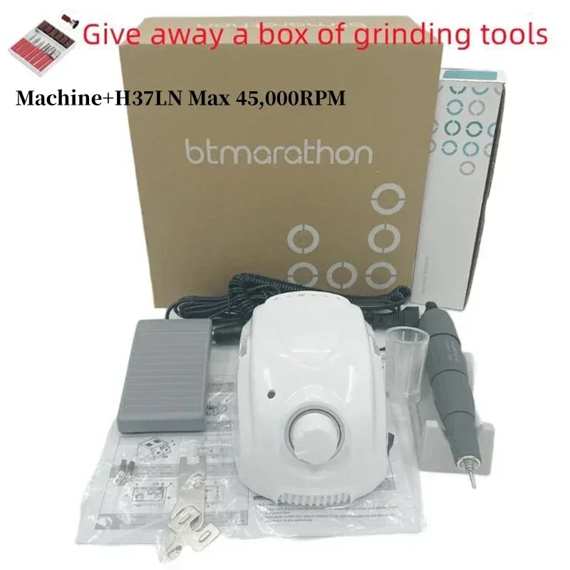 65W Electric Nail Drill Strong 210 Micromotor Control Box DC 30V 35000RPM H200 Handle Milling Machine Manicure Machin
