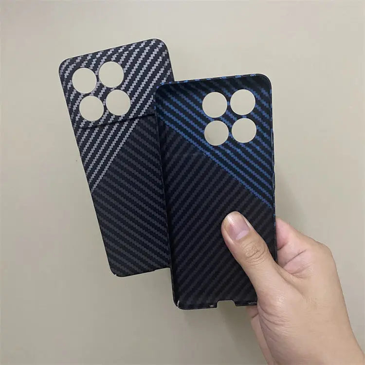 Carbon Fiber Hard Back Cover, Shockproof Case, Xiaomi 14, 13T, 13, 12T, 12, 11, 10, Poco X6, F5 Pro
