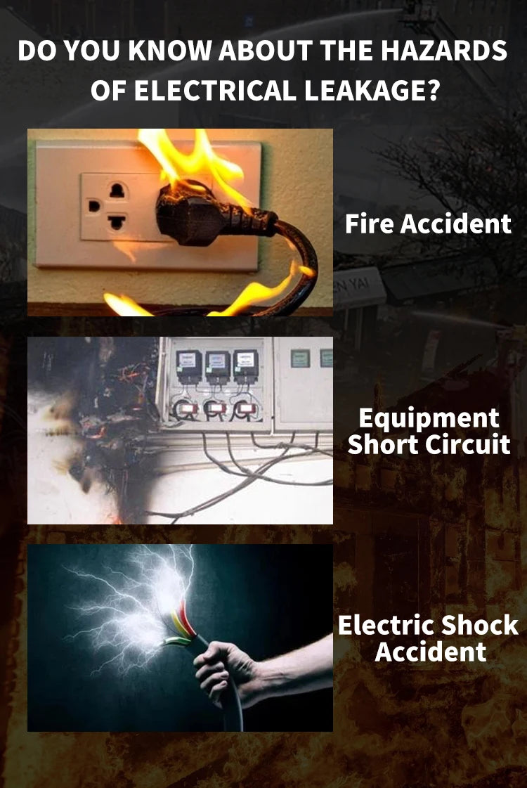 ETEK Smart Kwh Metering Circuit Breaker Adjustable 2P 63A 110V 220V with voltage Current and leakage protection Meter EKVAPS