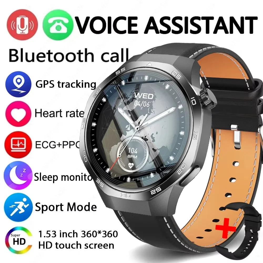 2026 new smart watch HD IPS large screen NFC GPS locator Bluetooth call life waterproof 100 + sports mode health monitoring