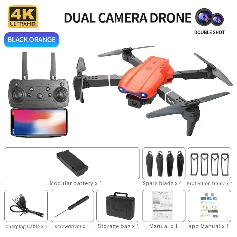 New E99 Pro HD 4K Drone Dual Camera High Hold Mode Foldable Mini WIFI Aerial Photography RC Quadcopter Toys Helicopter Dron
