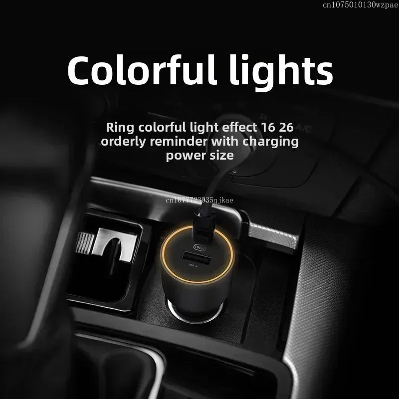 Xiaomi (MI) Car Charger Fast Charging Version 1A1C 100W Smart Car Charger Car Mobile Phone Charger Mobile Phone Car Charger
