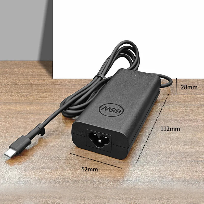 65W USB Type C Laptop Adapter Charger for Dell Latitude 7420 7370 7275 5285 5420 5520 7320 7410 5179 7390 5290 5320 Power Cord