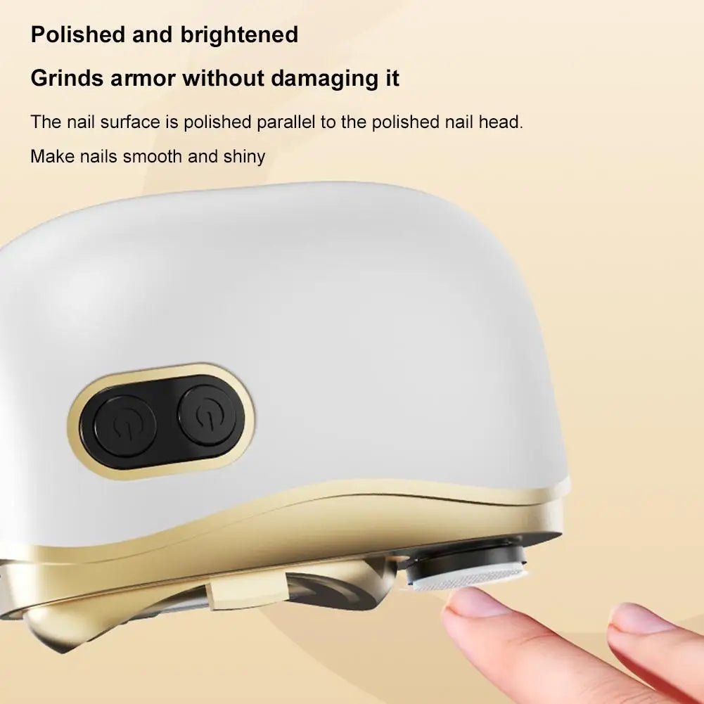 2In1 Electric Nail Tool,USB Charging Nail Clipper Polisher,Adult Kids Fingernail Toe Scissors,Rechargeable Nail Cutter