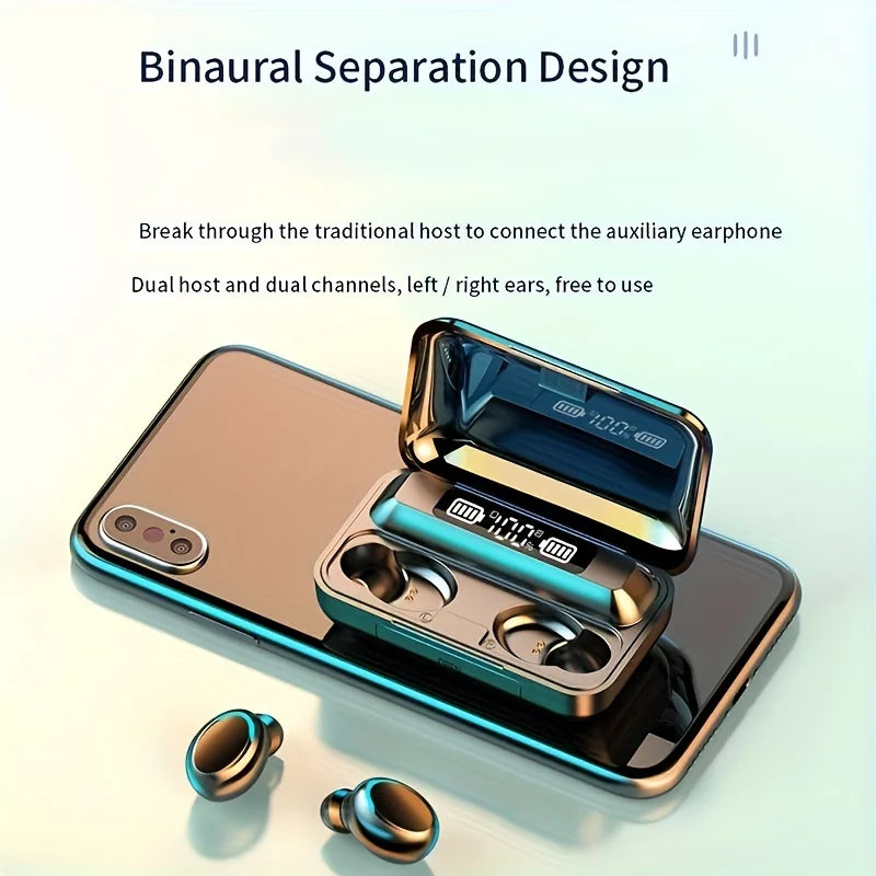 TWS wireless earphones with display screen, good sound quality, compact and exquisite, earbuds with charging compartment headset