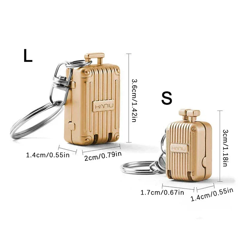Exquisite Luggage Keychain Foldable Nail Cutter Stainless Steel Nail Clippers Rotary Toenail Fingernail Manicure Trimmer