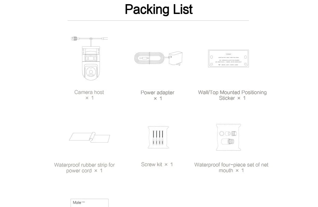 New Xiaomi Outdoor Camera 4 Dual Lens 5MP 3K HD Dual View Monitoring Panoramic Closeup Tracking IP66 Weatherproof AntiTheft CN