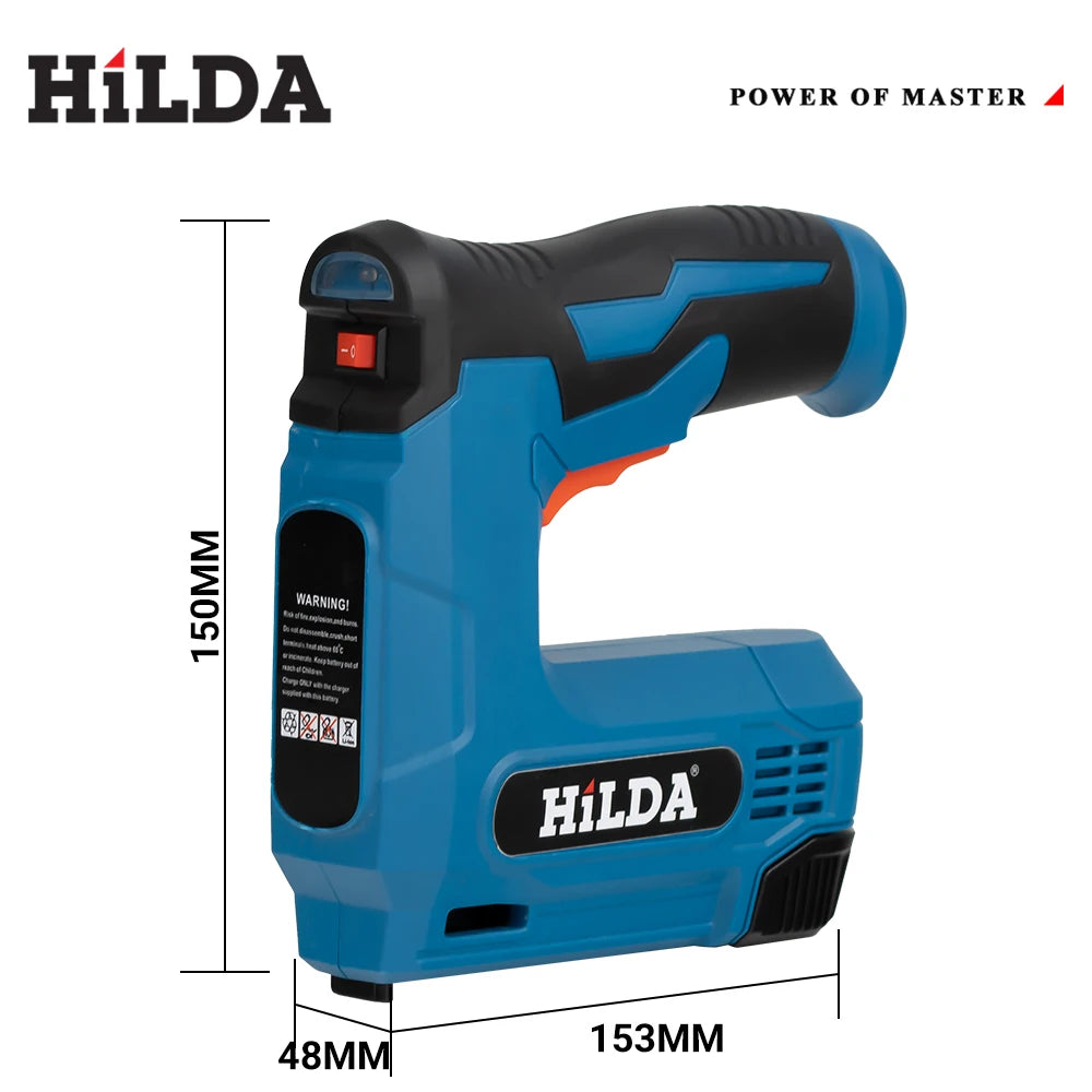 HILDA USBElectric 2-in-1 Air Nail Gun Furniture Pneumatic Gun Wood Frame Stapler Pneumatic Tool Power Tools with 2000pcs Staples