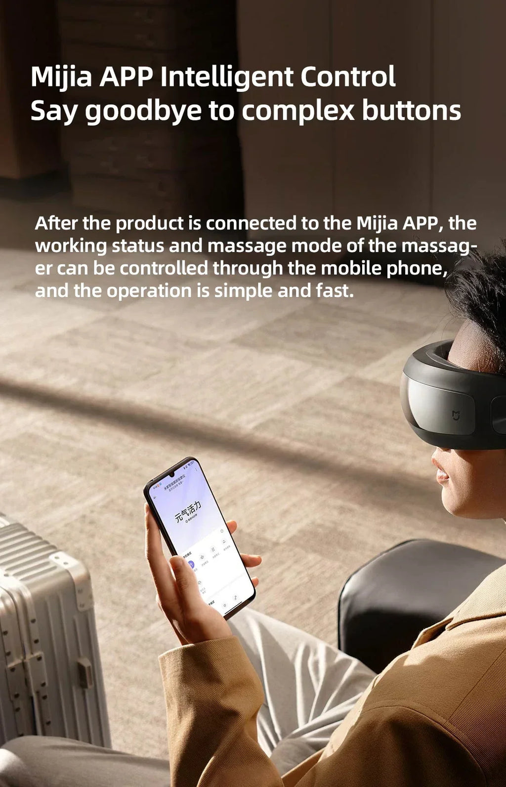 Xiaomi Mijia Smart Eye Massager Hot Compress Zone Massage Relieve Fatigue Eye Care Instrument Work With Mi Home App