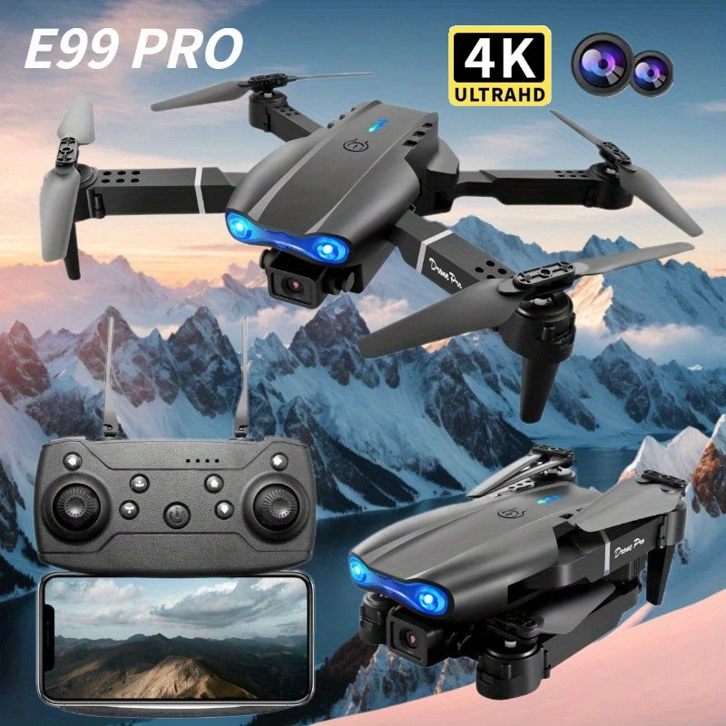 New E99 Pro HD 4K Drone Dual Camera High Hold Mode Foldable Mini WIFI Aerial Photography RC Quadcopter Toys Helicopter Dron