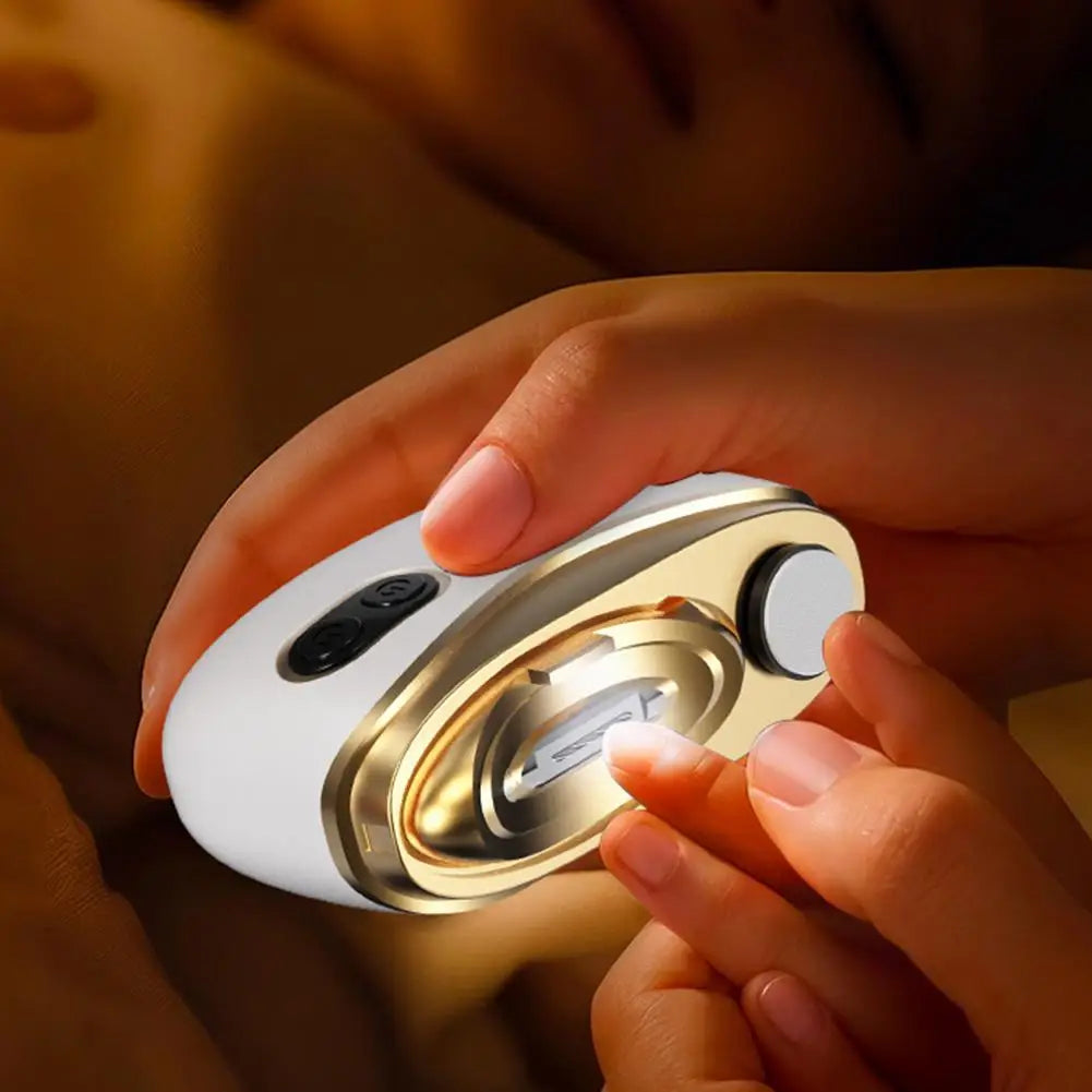 2In1 Electric Nail Tool,USB Charging Nail Clipper Polisher,Adult Kids Fingernail Toe Scissors,Rechargeable Nail Cutter