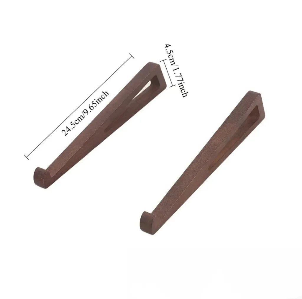 Portable Foldable Wooden Laptop Stand-Ergonomic 12° Adjustable Angle, Cooling Ventilation Triangular Design,Office Accessory