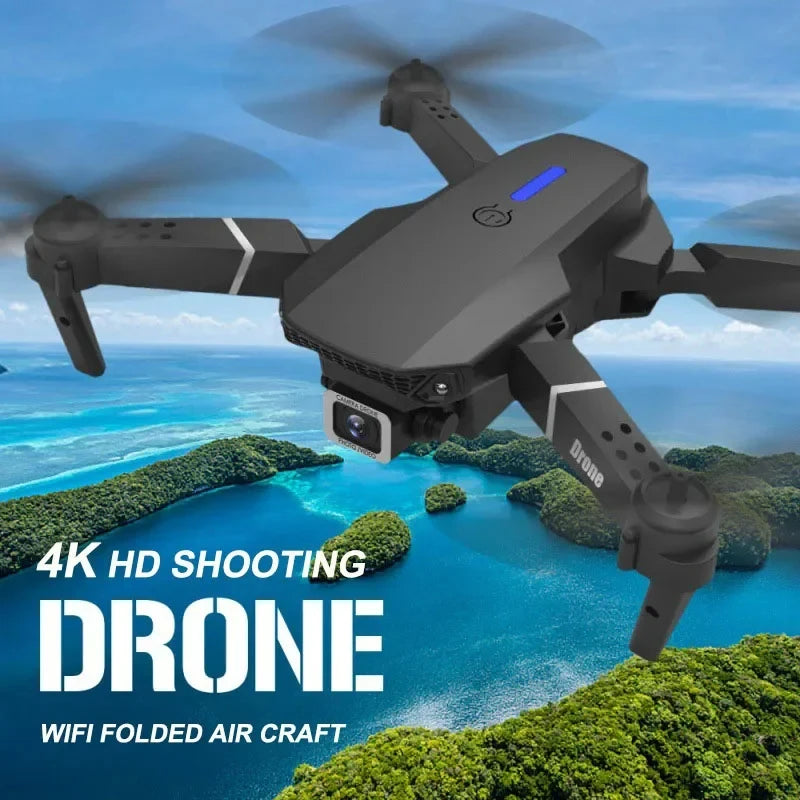 2025 E88Pro RC Drone 4K Professinal With 1080P Wide Angle HD Camera Foldable Helicopter WIFI FPV Height Hold Gift Toy