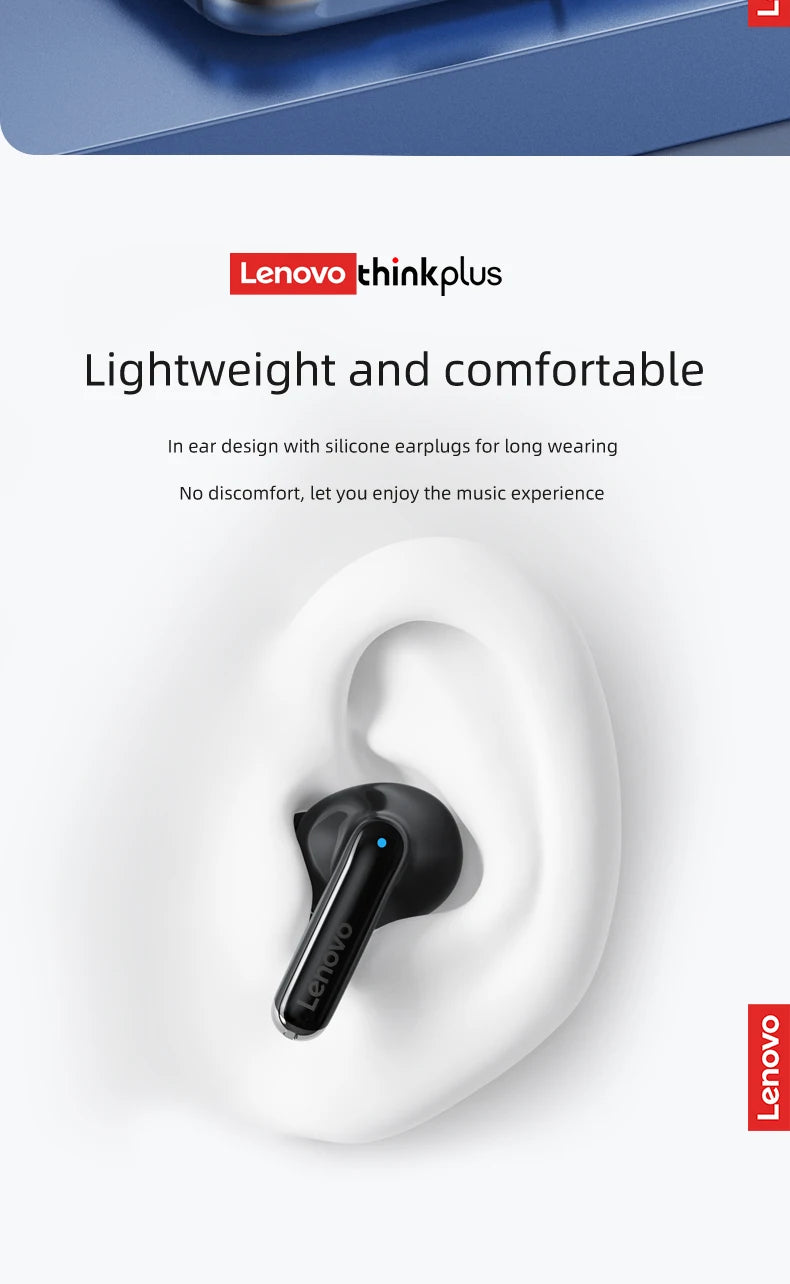 NEW Original Lenovo XT88 TWS Wireless Earphone Bluetooth 5.3 Dual Stereo Noise Reduction Bass Touch Control Long Standby 250mAH