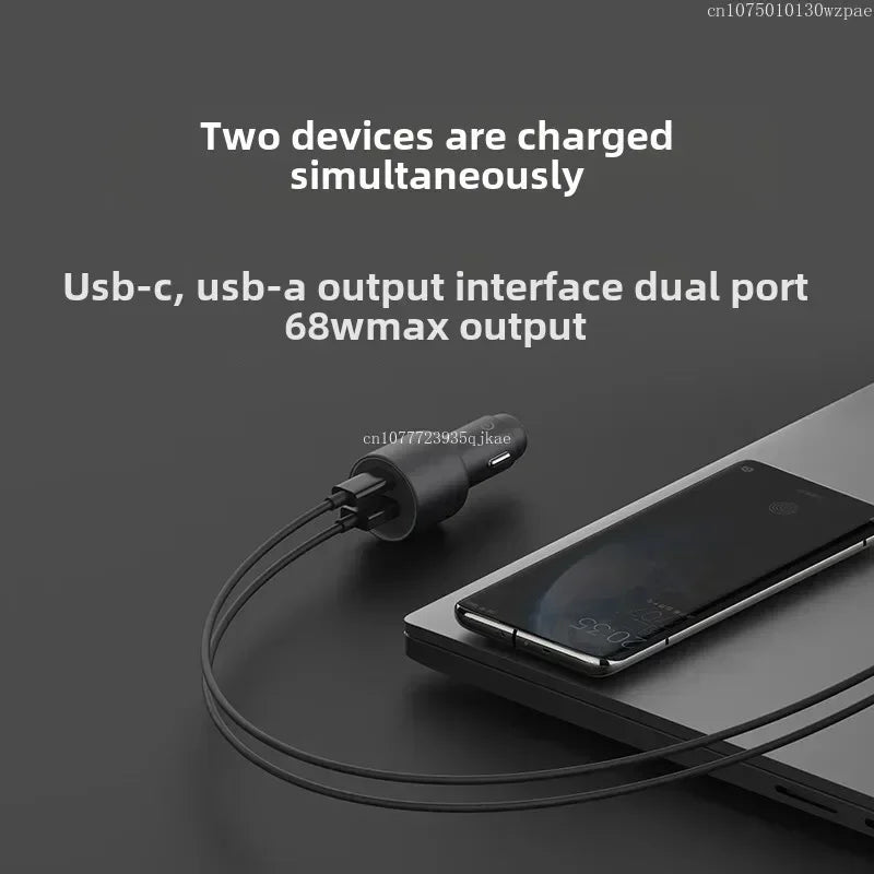 Xiaomi (MI) Car Charger Fast Charging Version 1A1C 100W Smart Car Charger Car Mobile Phone Charger Mobile Phone Car Charger