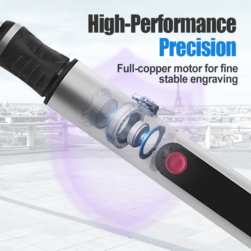 32PCS Multifunctional Electric Engraving Pen Kit USB Cordless Electric Polisher Lithium Battery Carving Pen for Metal Glass Nail
